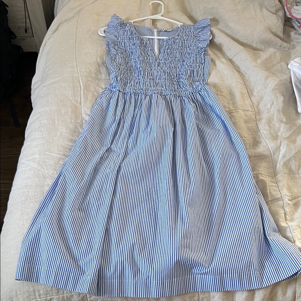 J. Crew womens Dress in Blue and White Stripes